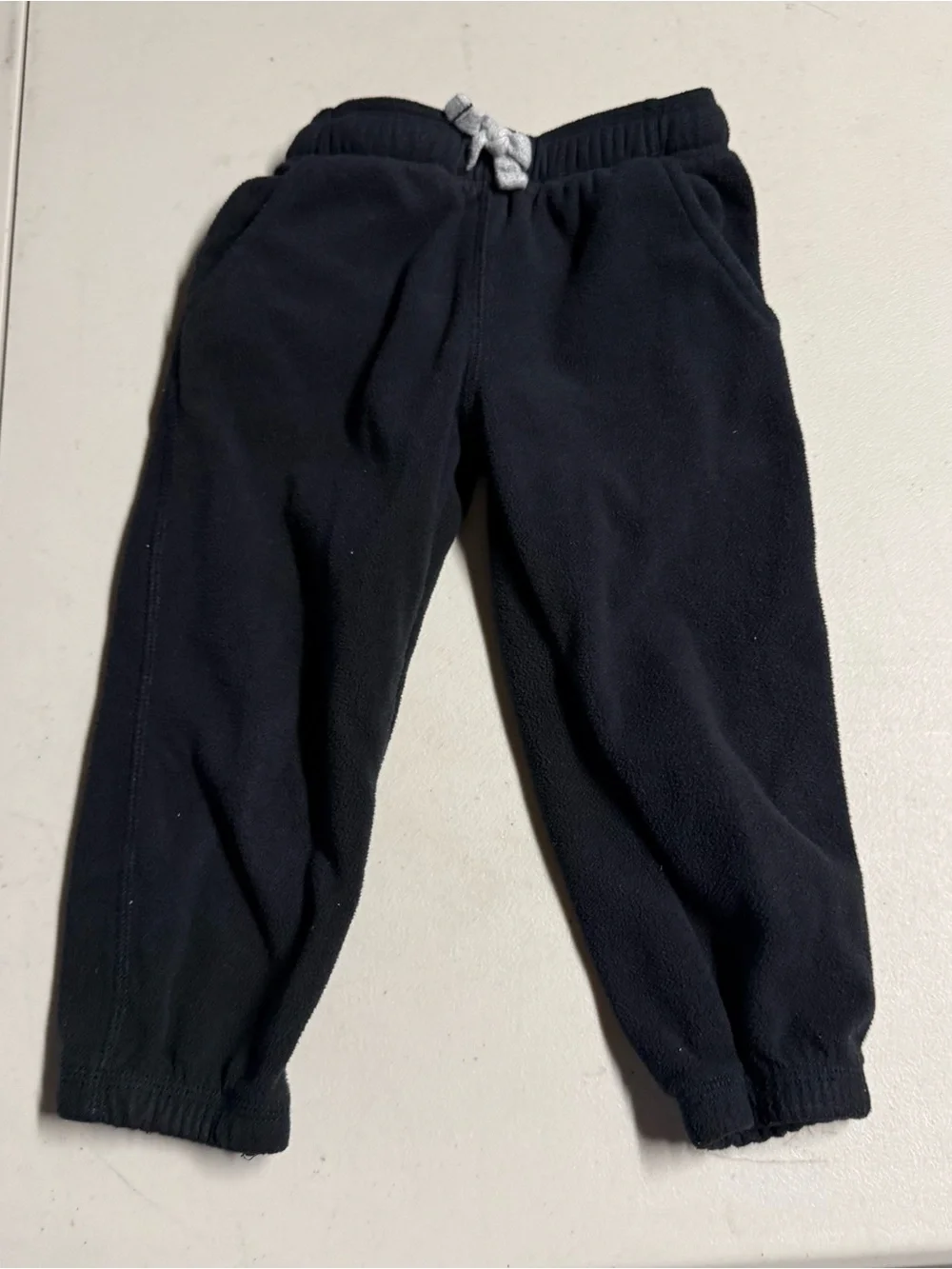 Carter’s Unisex Toddlers Black Fleece Jogger Pants - Cozy Elastic Waist 2T EUC